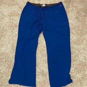Royal blue 2xl petite heart and soul scrub pants